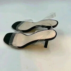 French Connection Women's High Heels - Size 6 - Vegan leather and clear …